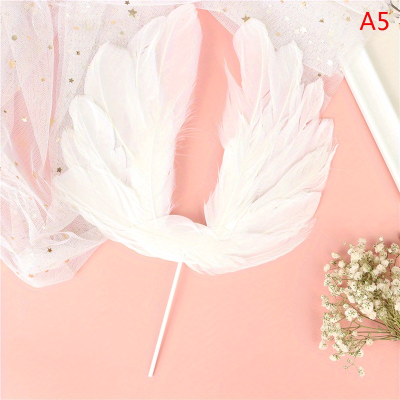 Baby Angel Feather Wing Cake Toppers Wedding Birthday Party Cake