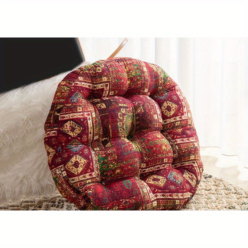 1pc Bohemian Style Thick Floor Pillow Cushion Vintage Moroccan Window Seat  Cushion Tatami Cushion For Bedroom Living Room Home Decor