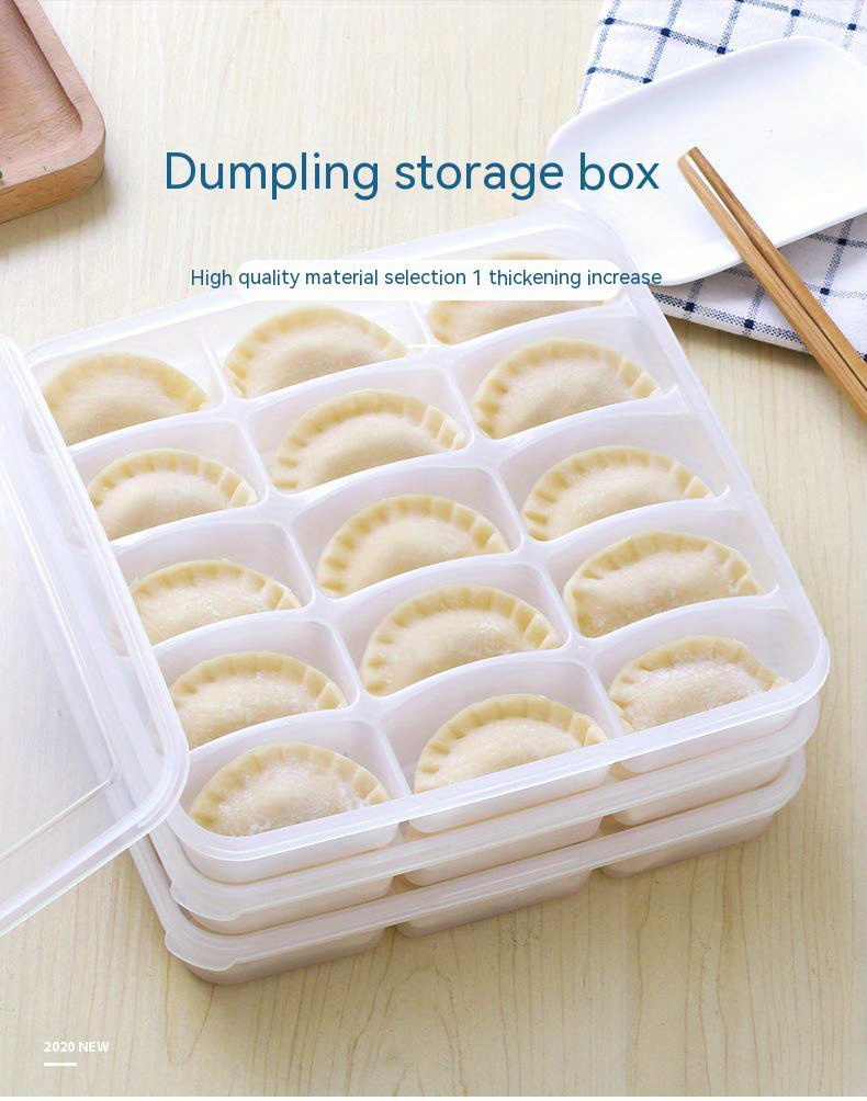 Large Capacity Dumpling Box, Household Refrigerator Freezer Special Sealed  Fresh-keeping Multi-layer Quick-freezing Food Ravioli Storage Box, Home  Kitchen Supplies - Temu