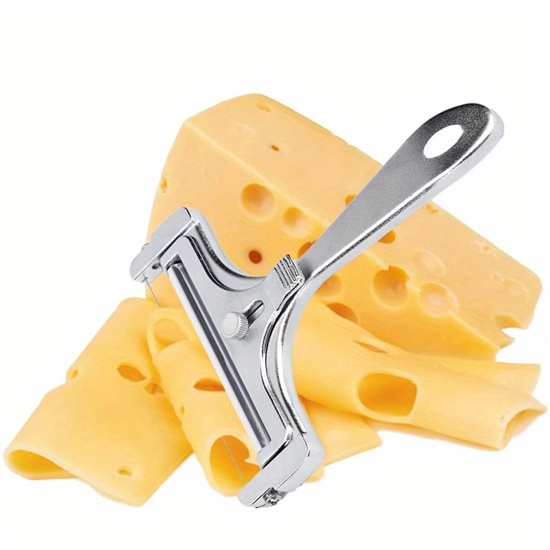 Tarmeek Cheese Slicer with Adjustable Thickness,Stainless Steel Wire Cheese  Cutter for Mozzarella Cheese, Cheddar Cheese, Gouda Cheese - Cheese Slicers  for Block Cheese Heavy Duty,Kitchen Utensils 
