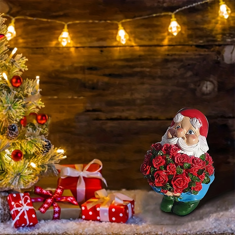 New Holding Red Roses Dwarf Garden Ornament Vibrant Dwarf Temu United