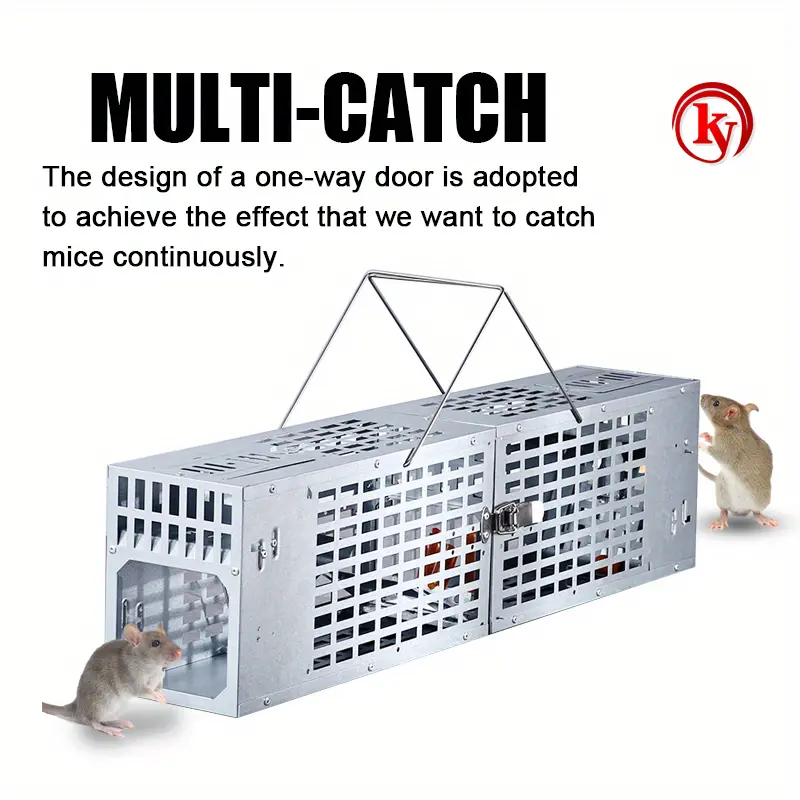 Advanced Double Door Rodent Animal Cage Humane Live Mouse Trap Rat Trap,  Pest Control - Temu
