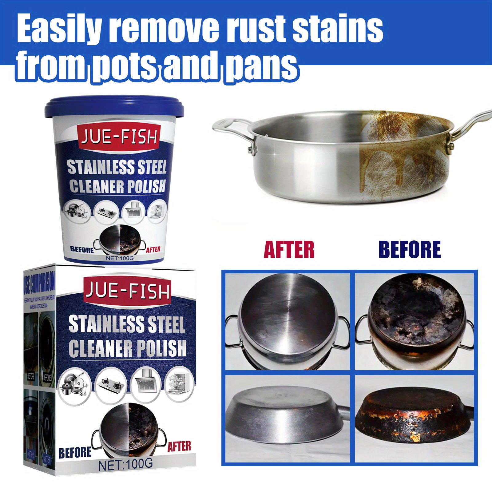 Stainless Steel Cleaning Cream Kitchen Stove Cleaning Cream - Temu