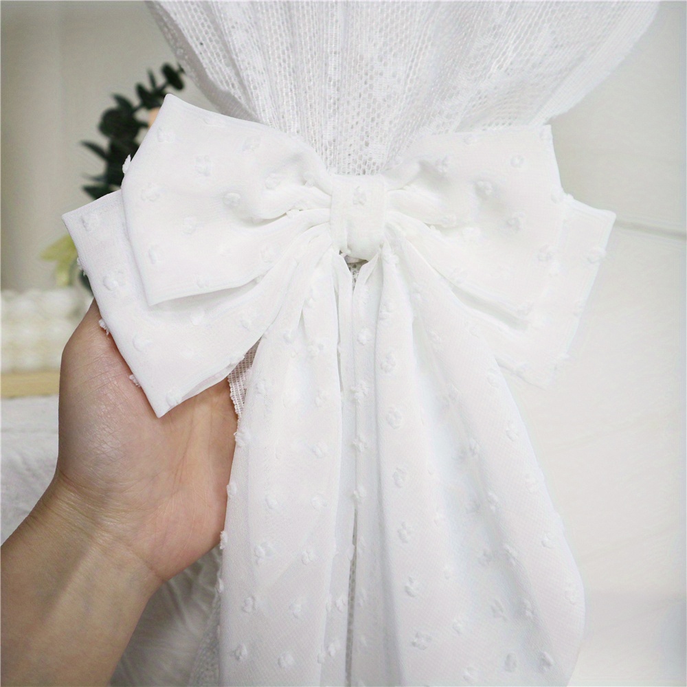 1pc stylish bow holdbacks for effortless curtain control in bedroom living room and kitchen   decoration accessory details 1