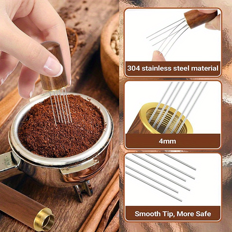 2-in-1 Distribution Tool Coffee Tamper With Magnetic Espresso Stirrer Wdt  Tool Cafe Ware Needle Tamper Barista Accessories Gifts - AliExpress