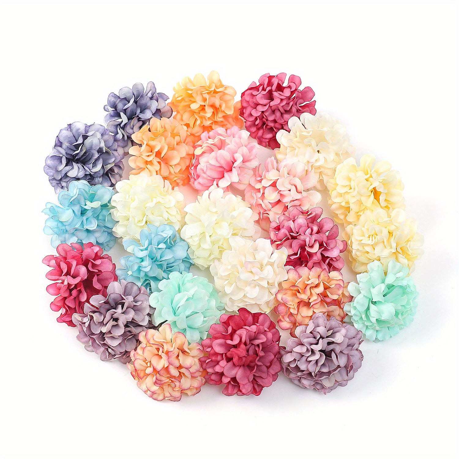 30pcs, Artificial Flowers, Fake Flowers Head Hydrangea Wedding Home Decoration Diy Scrapbooking Party Birthday Decor