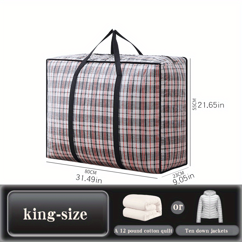 1pcs Big Storage Bag for Large-capacity Quilt Clothes Portable Moving Woven Bags  Canvas Sacks Travel Luggage Bags 