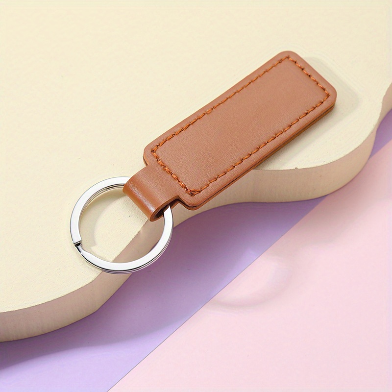 Simple Style Pu Leather Keychain Strap Purse Wallet Key Ring Pendant - Temu  Austria