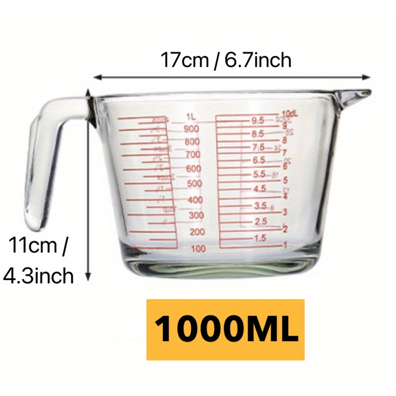 Measuring cup set 3 pieces Glass measuring cup measuring glass measuring  pot mea