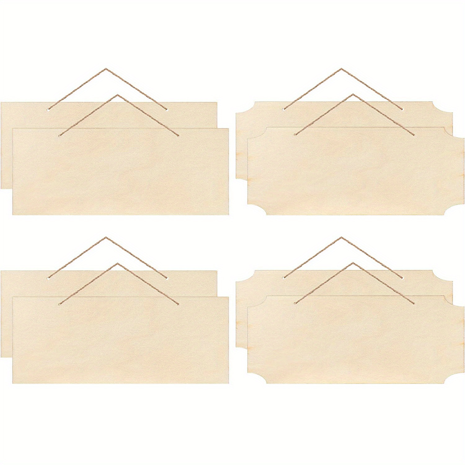 Blank Wooden Plaques Rectangle Decorative Diy Wood Signs - Temu