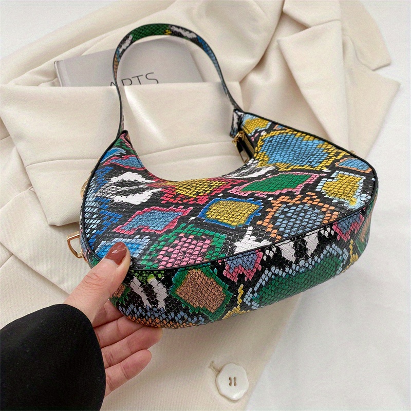  Genuine Natural Snakeskin Women's Casual Hobo Shoulder Bag :  Handmade Products