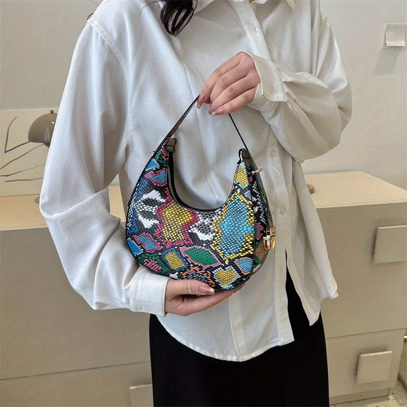  Genuine Natural Snakeskin Women's Casual Hobo Shoulder Bag :  Handmade Products