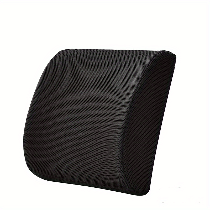 Everlasting Comfort Lumbar Support Pillow for Office Chair Memory Foam Back  Cushion, Black 