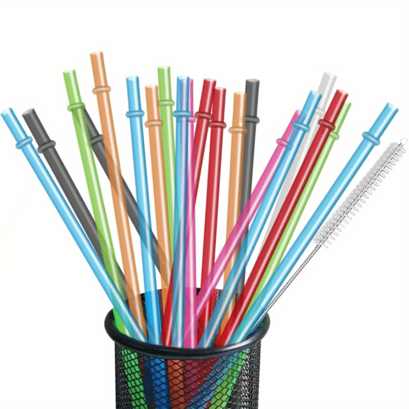 25 Reusable Butterfly Straws for Butterfly Birthday Party Supplies Favors  with 2 Cleaning Brushes