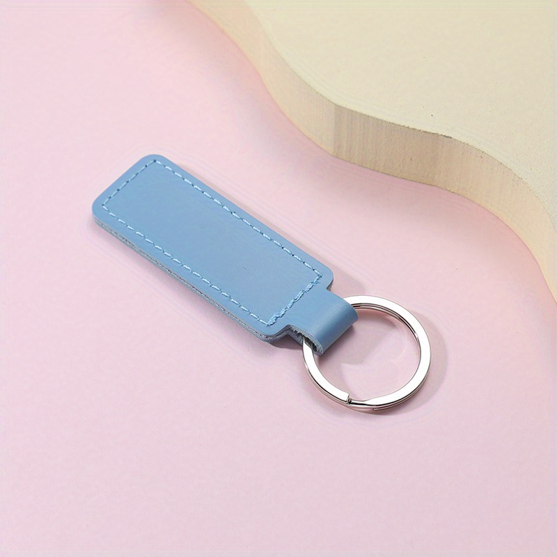 Simple Style Pu Leather Keychain Strap Purse Wallet Key Ring Pendant - Temu  Austria
