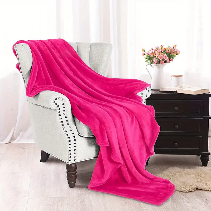 Flannel Fleece Velvet Plush Bed Blanket Soft Lightweight - Temu