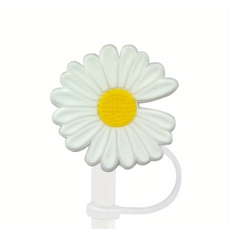 Reusable Straw Tips Cover - Sunflower Pattern, Dust-proof Plug, Party  Decorative Buckle - Temu