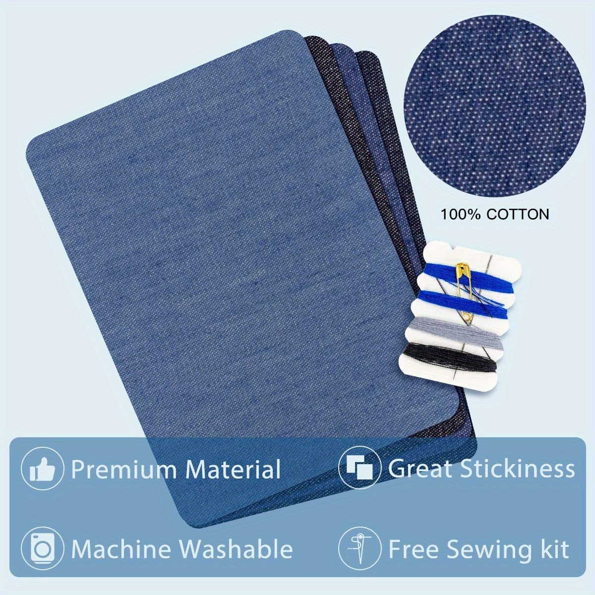 26pcs Colors Iron On Patches Kit, Premium Quality Denim Iron On Jean  Patches For Clothing Repair, Iron On Patches For Jeans