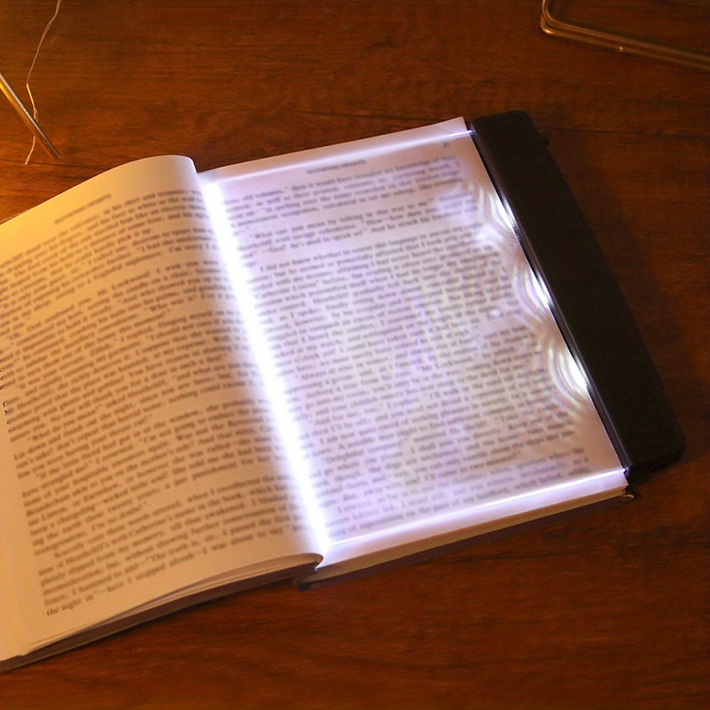 Luci da libro piatte per leggere a letto, luce luminosa a LED per pagine di  libri, pannello luminoso wireless