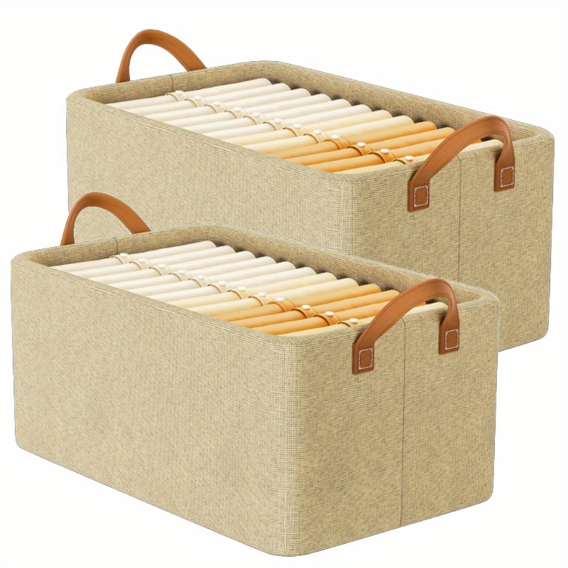 Extra Large Metal Frame Fabric Storage Bins For Closet - Temu