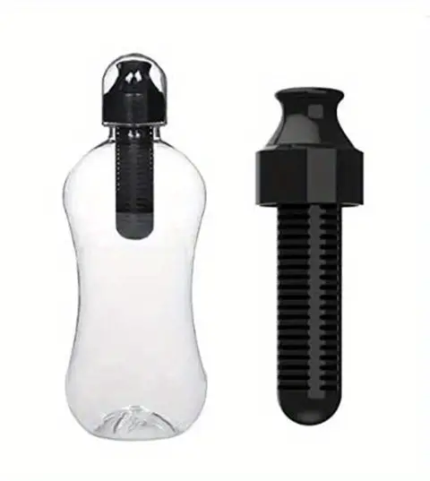 1pc 16 9 oz water filter bottle with high purity activated carbon for hiking backpacking camping travel portable water purifier bottle details 0
