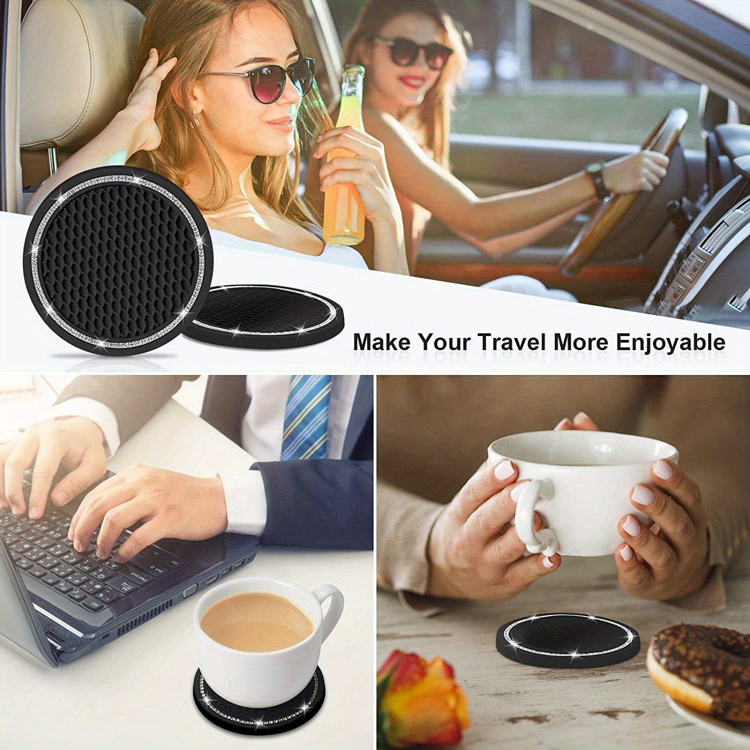 Car Cup Holder Coasters For GMC Sierra Denali Canyon