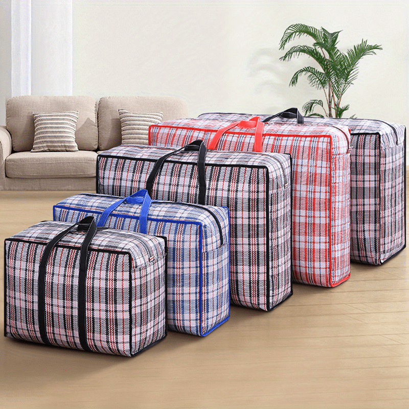 Plastic Woven Bag For Moving, Packing, Traveling, Luggage, Clothing,  Quilts, Cotton Quilts, Luggage, Waterproof Storage Bags - Temu