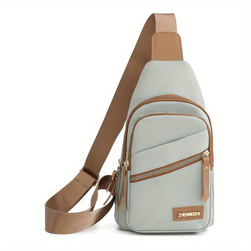 Fashion Zipper Chest Bag Multifunctional Casual Outdoor Shoulder Bag  Adjustable Shoulder Strap - Temu New Zealand
