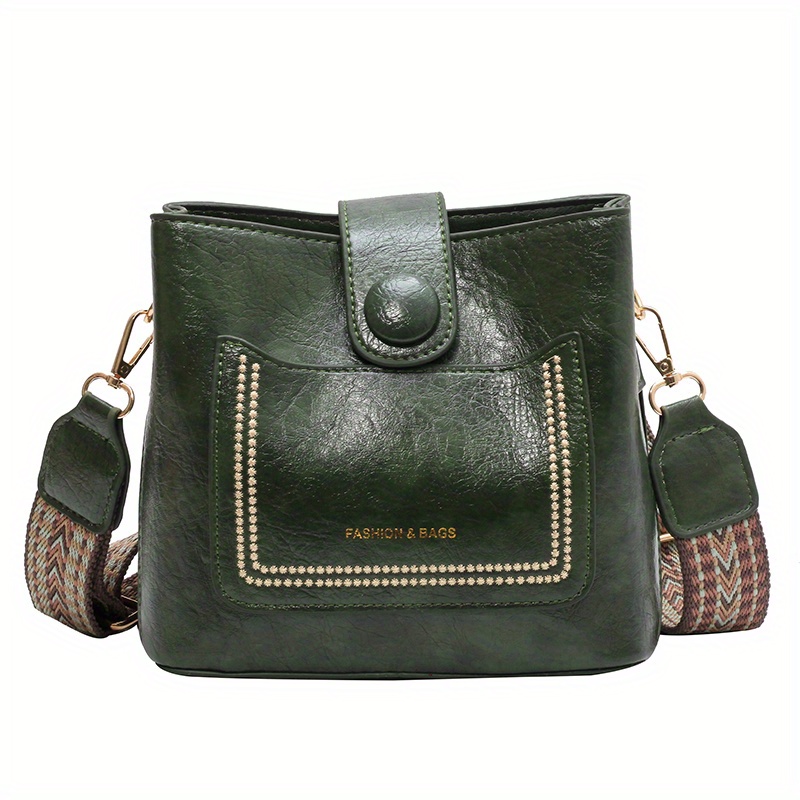 Vintage Bucket Handbag For Women, Color Contrast Crossbody Bag, Fashion  Vegetable Basket Bag Purse - Temu