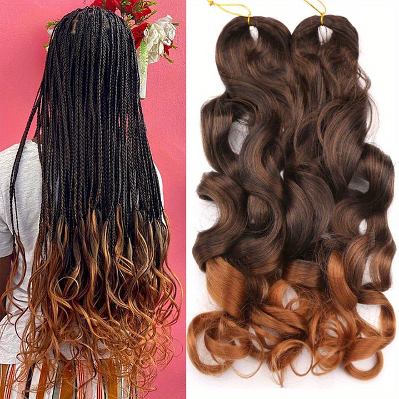 22 Inch Spiral Curl Braids Crochet Hair Loose Wave Silk Bouncy Ombre  Synthetic Braiding Hair French Curls Bulk Hair Extensions - Synthetic Braiding  Hair(for Black) - AliExpress