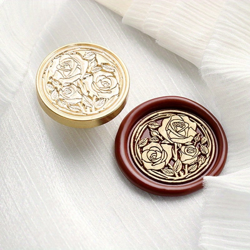 15mm 3D Deep Relief Pattern Heart Wax Seal Stamp with Wooden Hilt / Wedding  Wax Seal Stamp