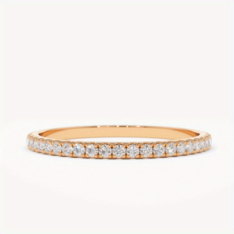 Zircon Inlaid Sparkly Finger Ring