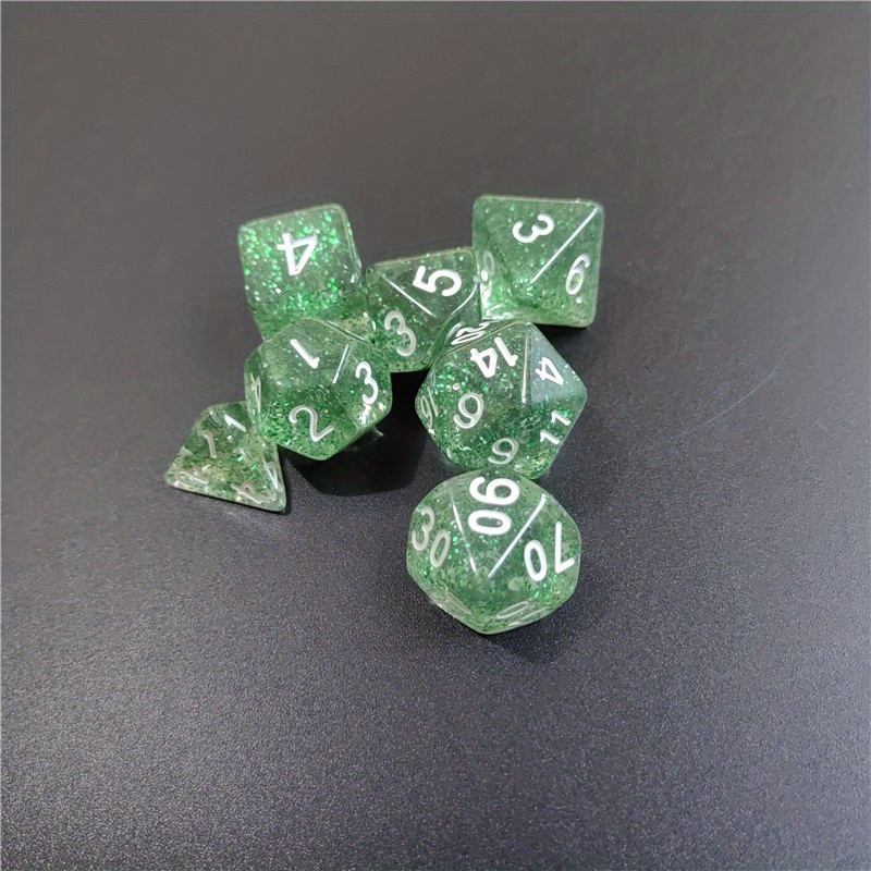 Opaque Polyhedral Green /White D4 | 4-Sided Dice (Sold per Die)