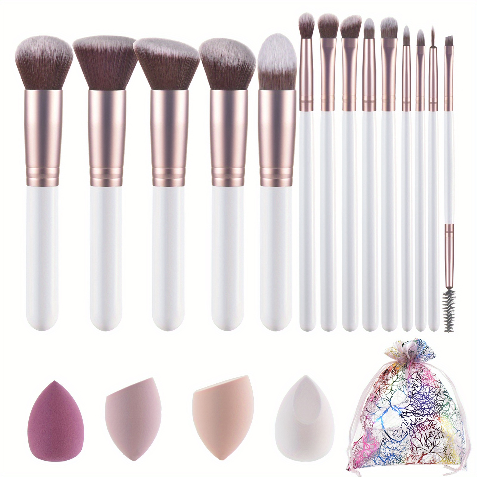 Profesional Set De 12 Pinceles Y Brochas Para Maquillaje Mango De Estuche  Makeup