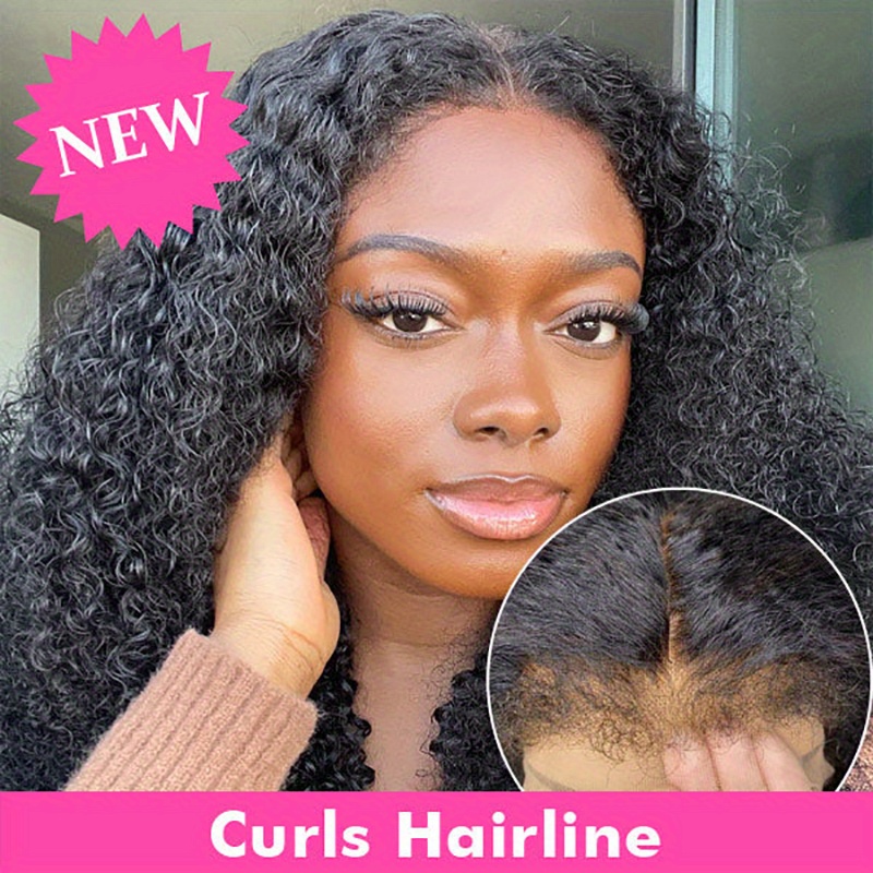 Hairline Edge Kinky Curly Lace Front Pelucas Cabello Rizado - Temu Mexico