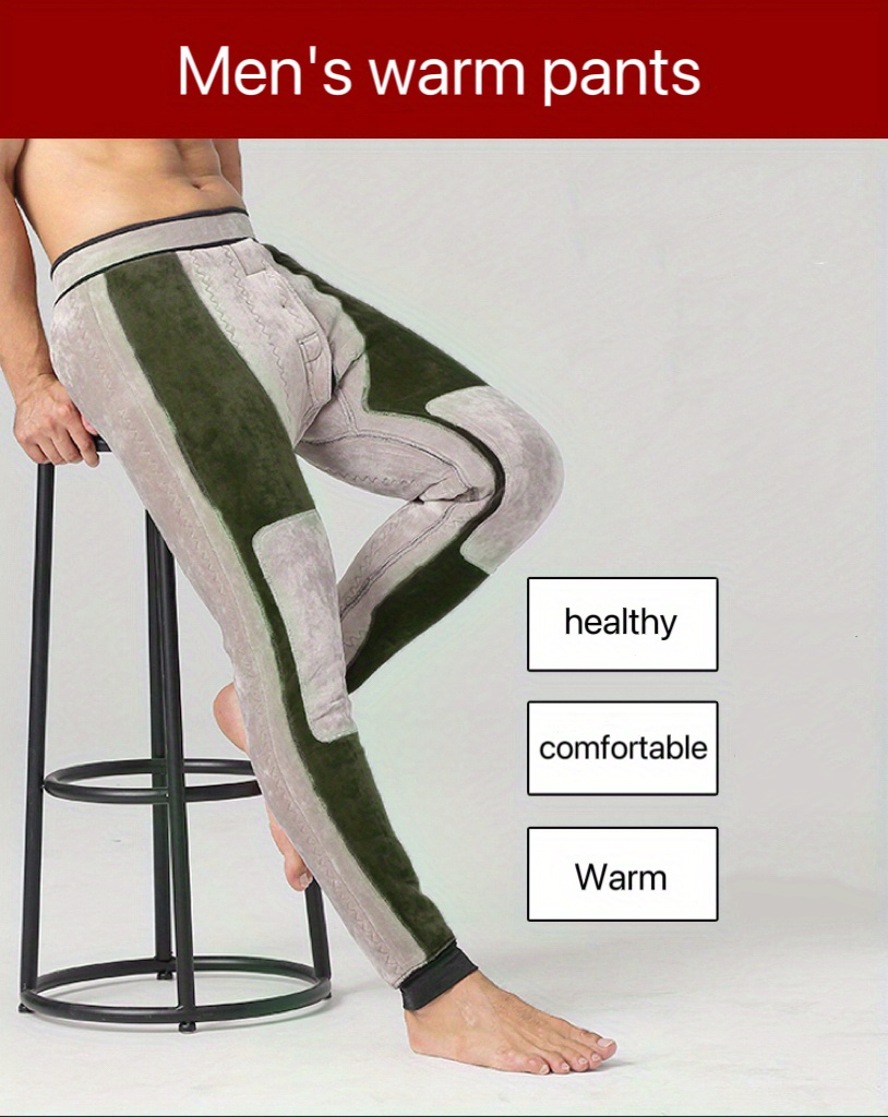 Men Thermal Pants Warm Jogging Pants Men's Warm Legging Cotton