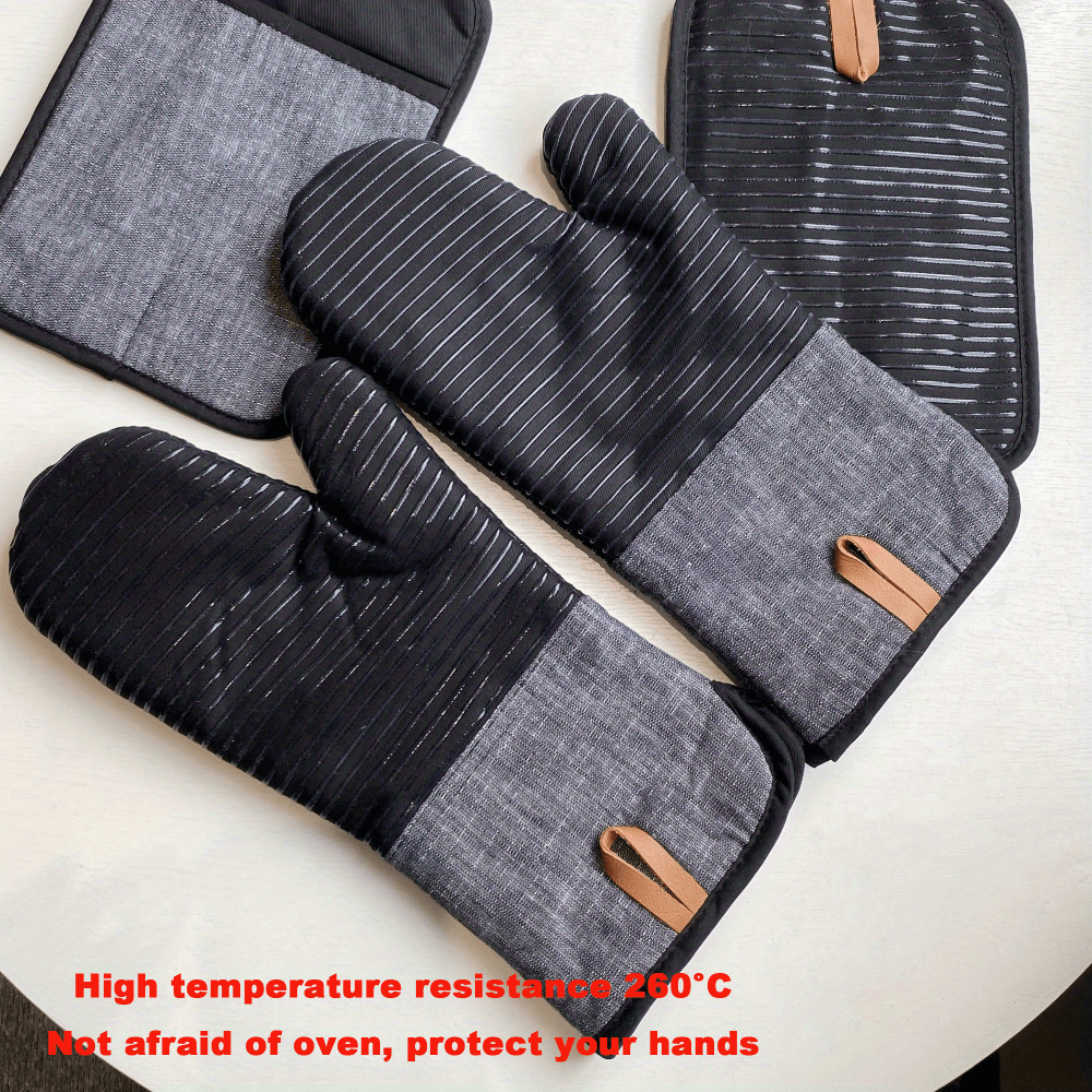 Oven Mitts Oven Gloves Heat Resistant Glove Pad Protect Oven Pot Holder  Baking Kitchen Barbecue Cooking Heat Resistant 