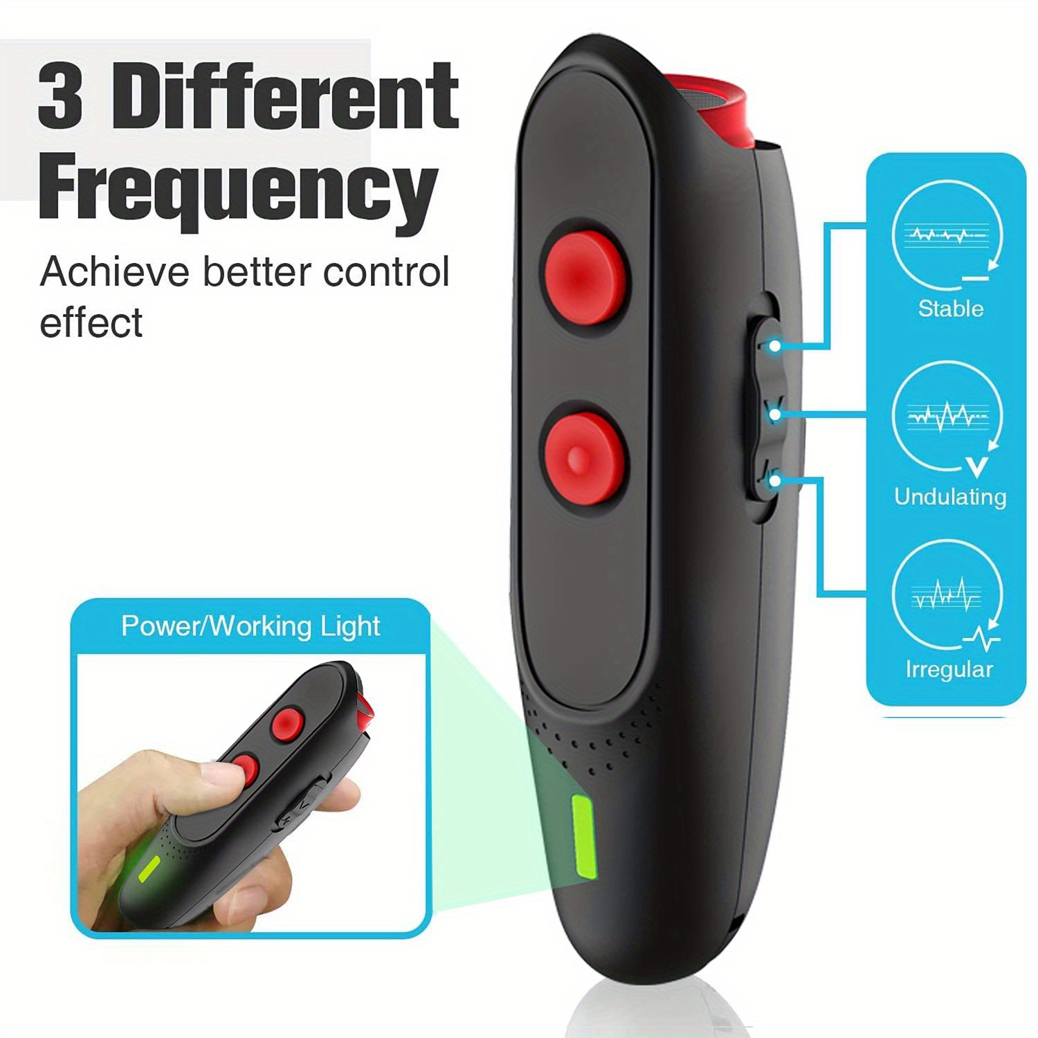 Rechargeable Ultrasonic Dog Deterrent 3 Frequencies 16 5 Ft Range With