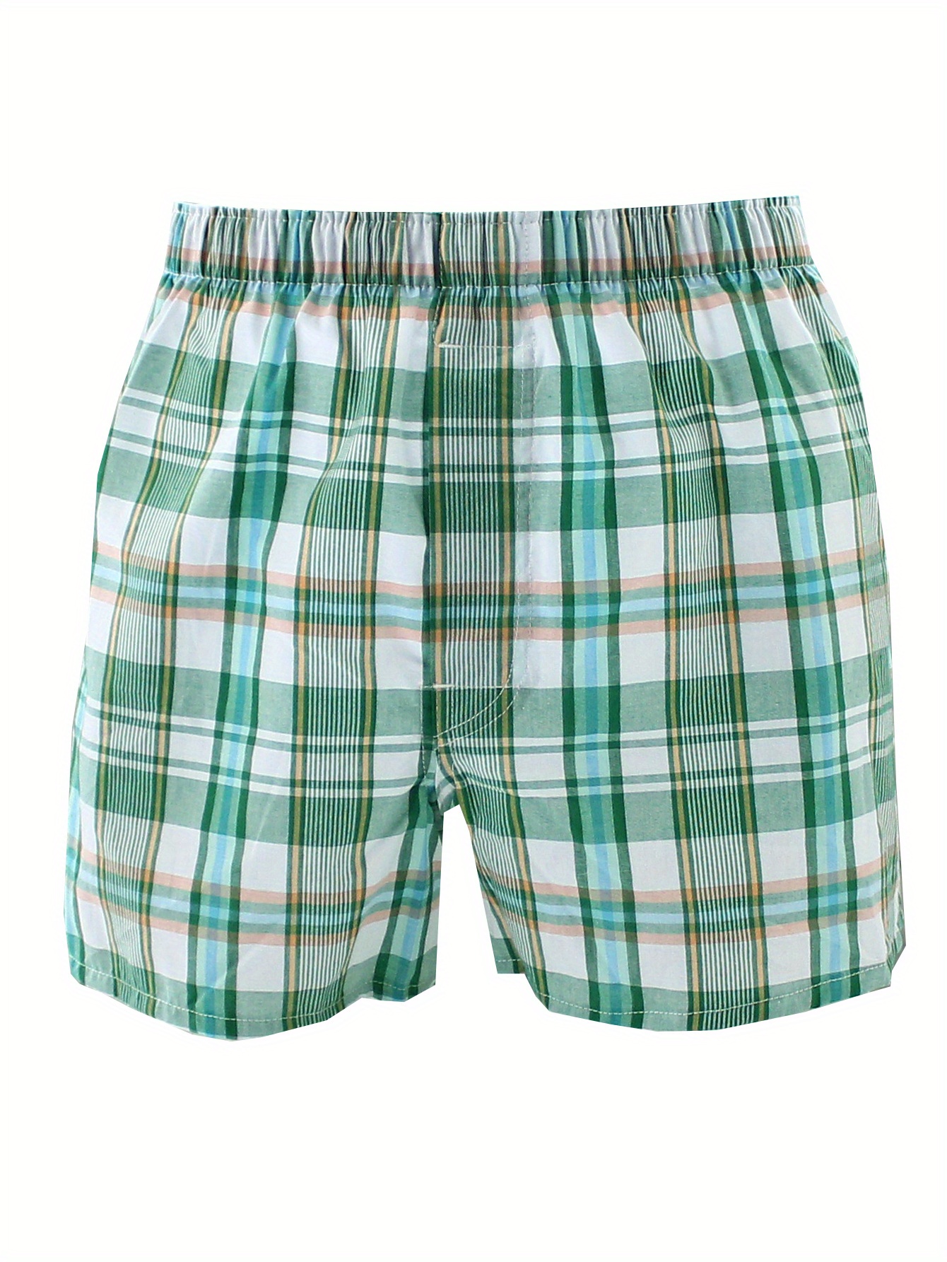 Fisyme Green Plaid Boxers for Men, Boxer Shorts Mens Underwear Boxer Briefs,  Multi, Small : : Clothing, Shoes & Accessories