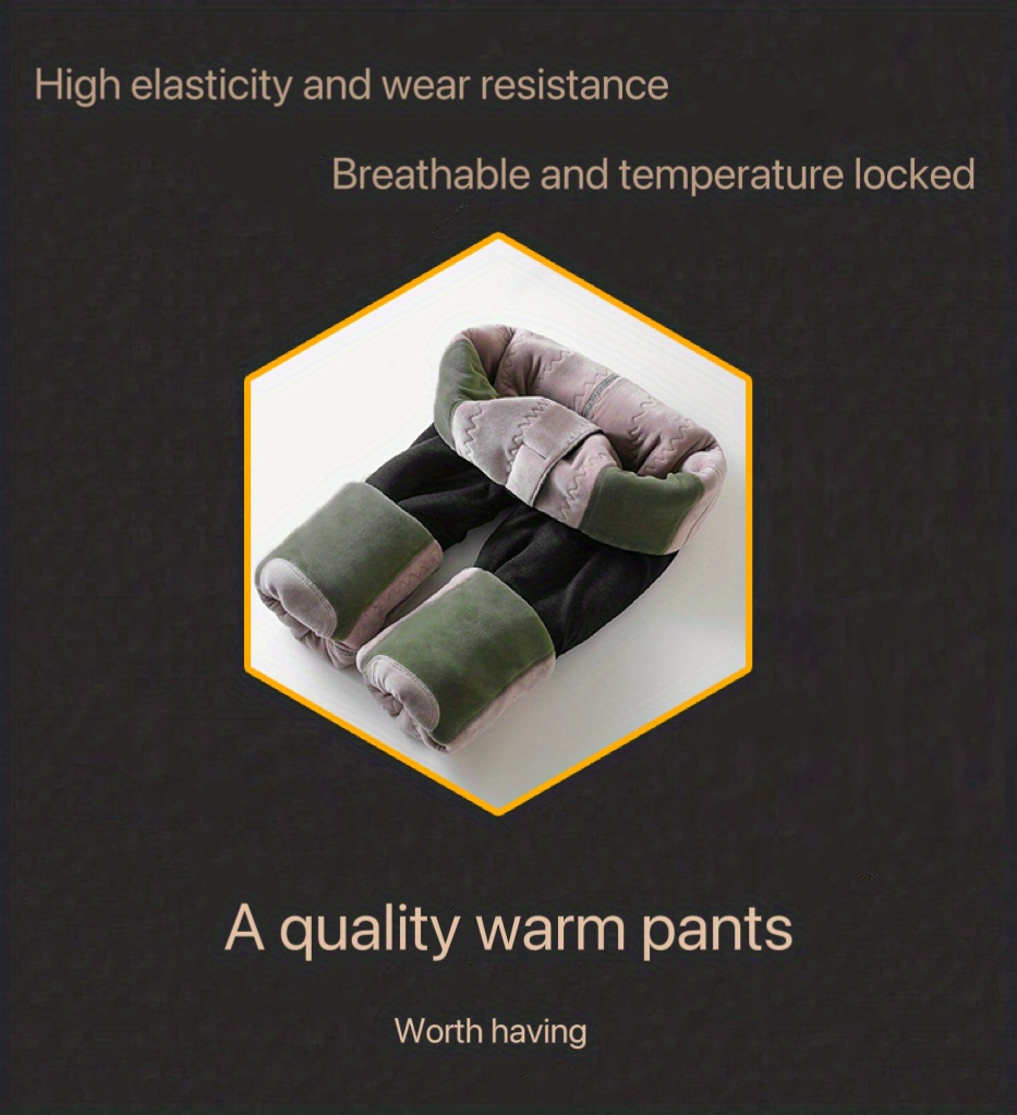 Pantalones Térmicos Ajustados Elásticos Gruesos Hombre - Temu