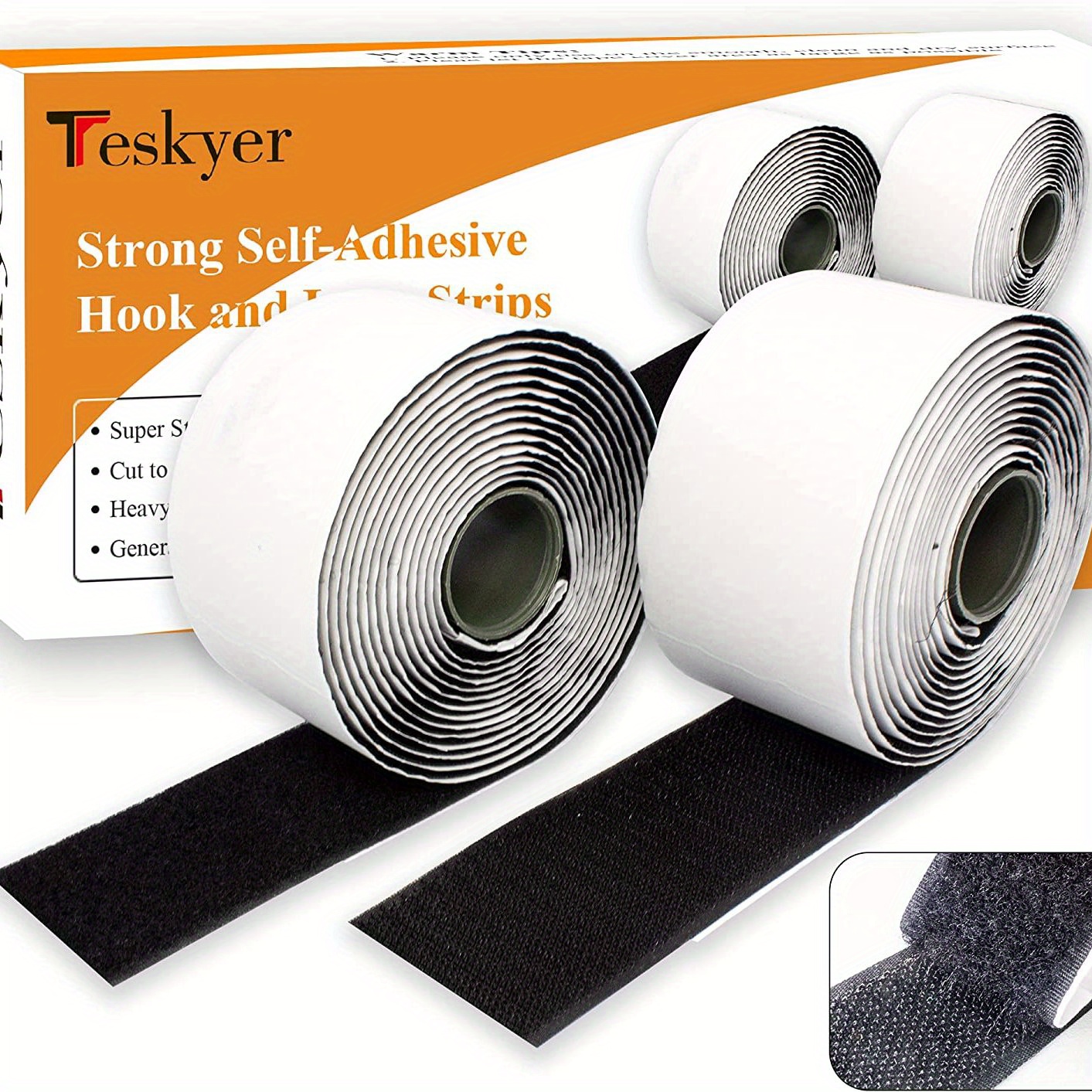 Heavy Duty Hook and Loop Strips with Strong Adhesive