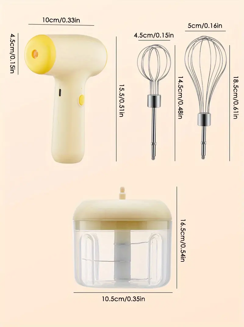 2in1 multi function cooking electric food processor rechargeable handheld cordless whisk egg beater cake baking cream mixer milk frother with two stir bar 250ml garlic chopper masher grinder for vegetable onion pepper peanut kernel meat kitchen tool details 13