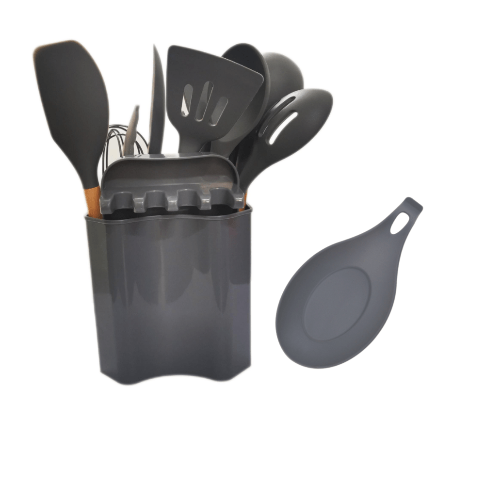 Juego de utensilios de cocina de 19 piezas Juego de utensilios de cocina de  silicona para utensilios de cocina antiadherentes Tmvgtek Libre de BPA