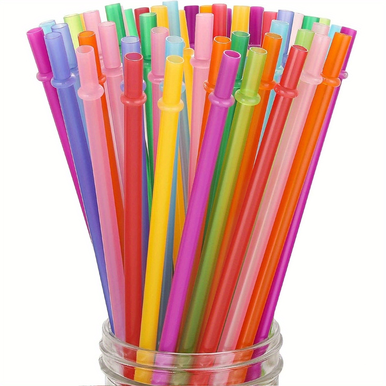 Plastic 10.5” replacement reusable plastic straw for Tumblers