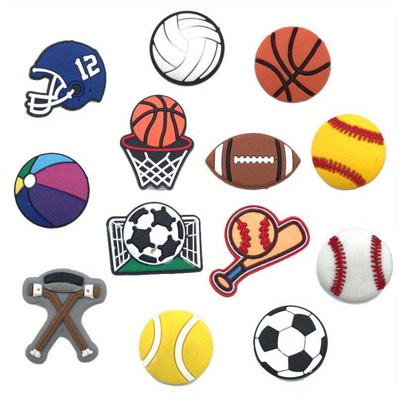  Sports Ball Shoe Charms for Croc Clog Shoe, Baseball