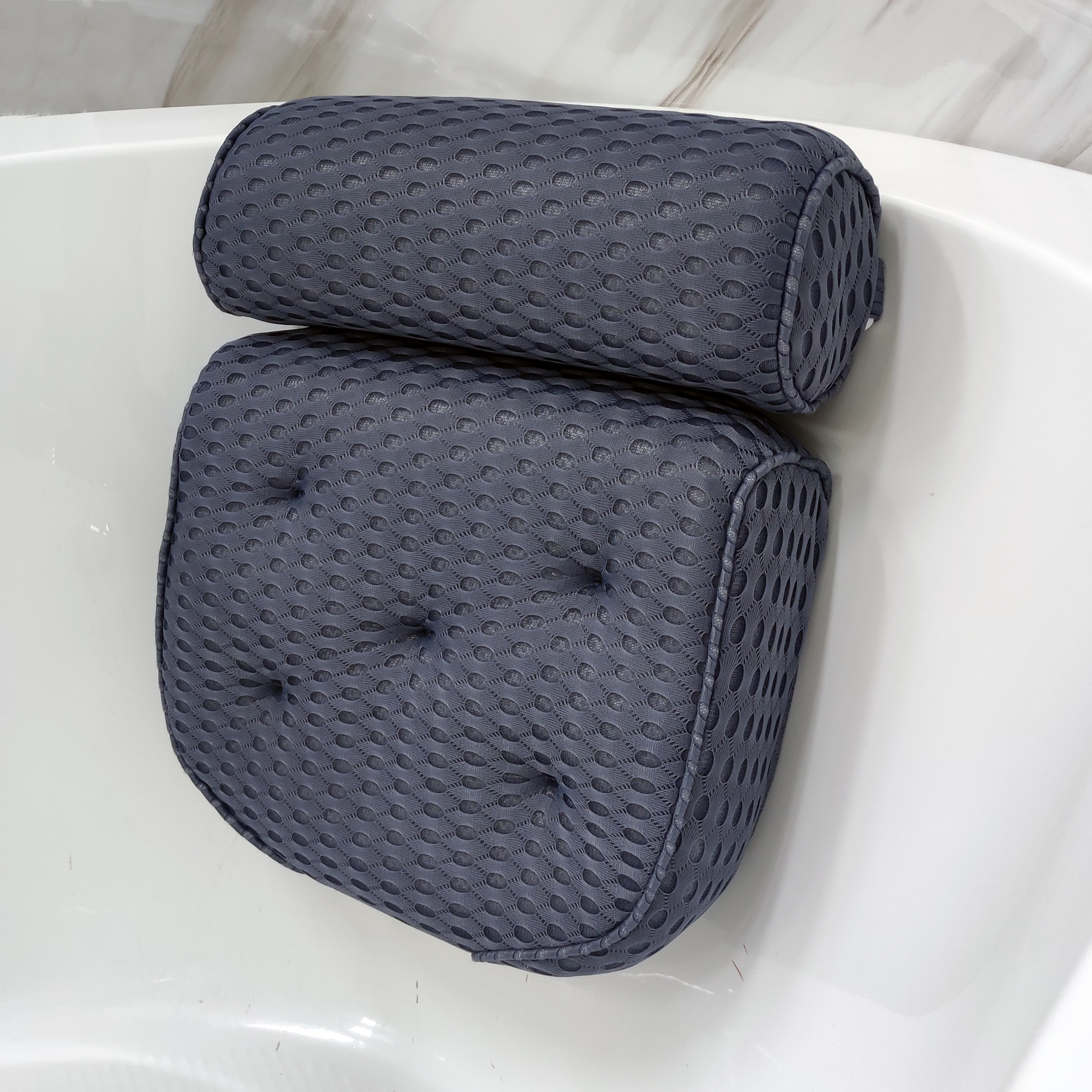 Cuscino da bagno Spa Vasca da bagno ergonomica per vasca collo test