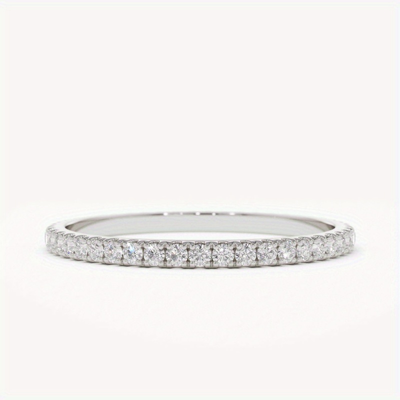 Zircon Inlaid Sparkly Finger Ring