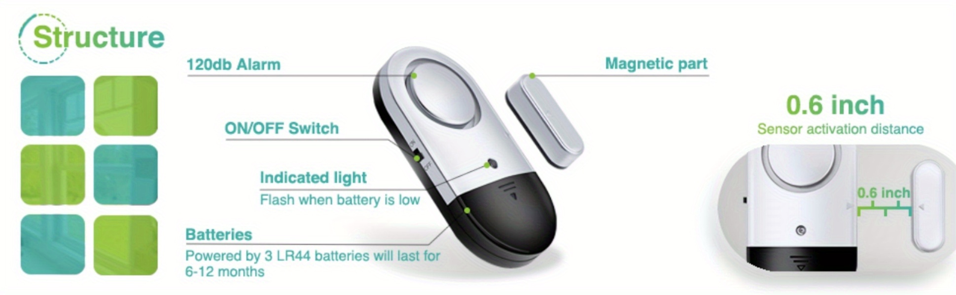 Alarmas Inalambricas X3 Sensor Puertas Y Ventanas Magnetica