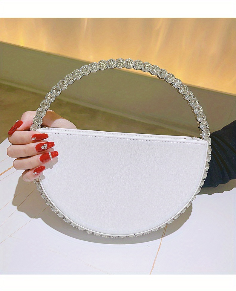 Women's Party Clutch Wedding, Half Moon Evening Bag