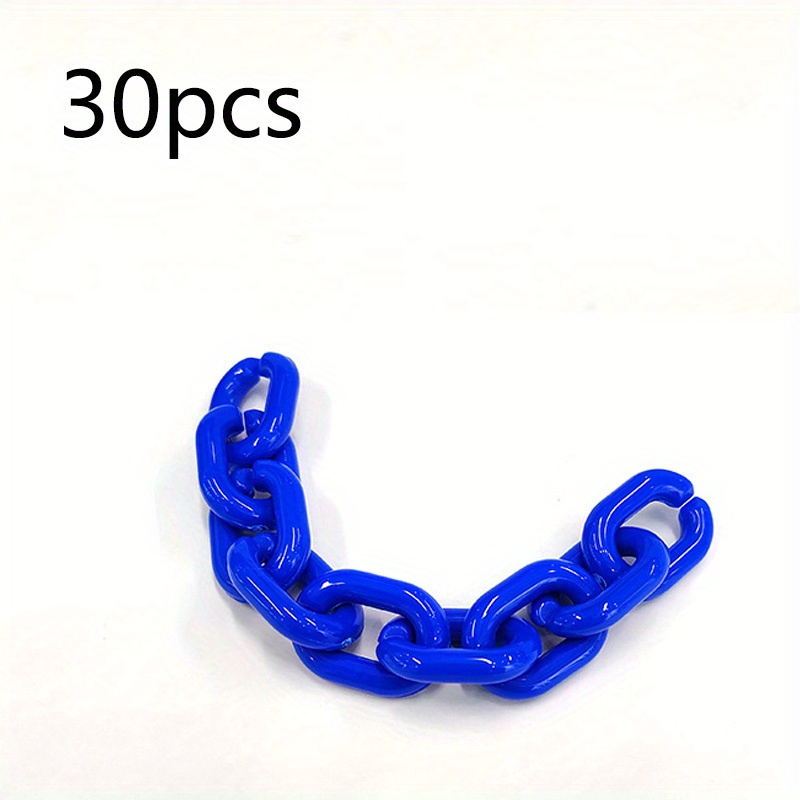 40pcs Oval Tortoiseshell Chunky Acrylic Chain Links Plastic 